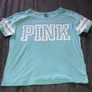 PINK Teal Jersey Tee